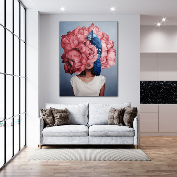 Floral Portrait Canvas schilderij