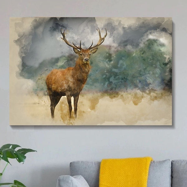 The Stag Canvas schilderij