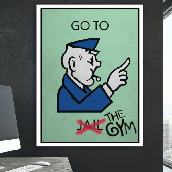 Go to...the Gym Canvas schilderij