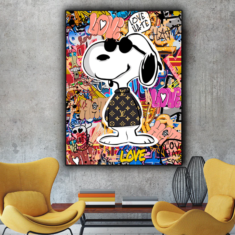 Designer Snoop Canvas schilderij