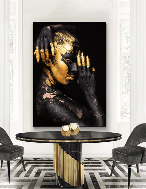 The Golden Woman Canvas schilderij