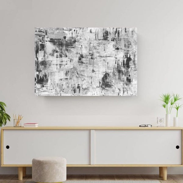 Monochrome Splash Canvas schilderij