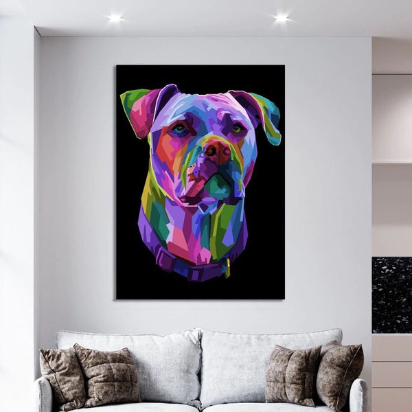 The Geo Dog Canvas schilderij