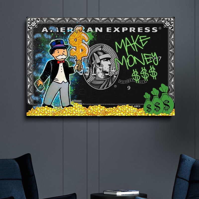 Make Money Canvas schilderij