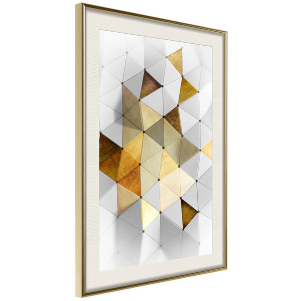 Poster - Gold-Plated Enamel  - goud passepartout