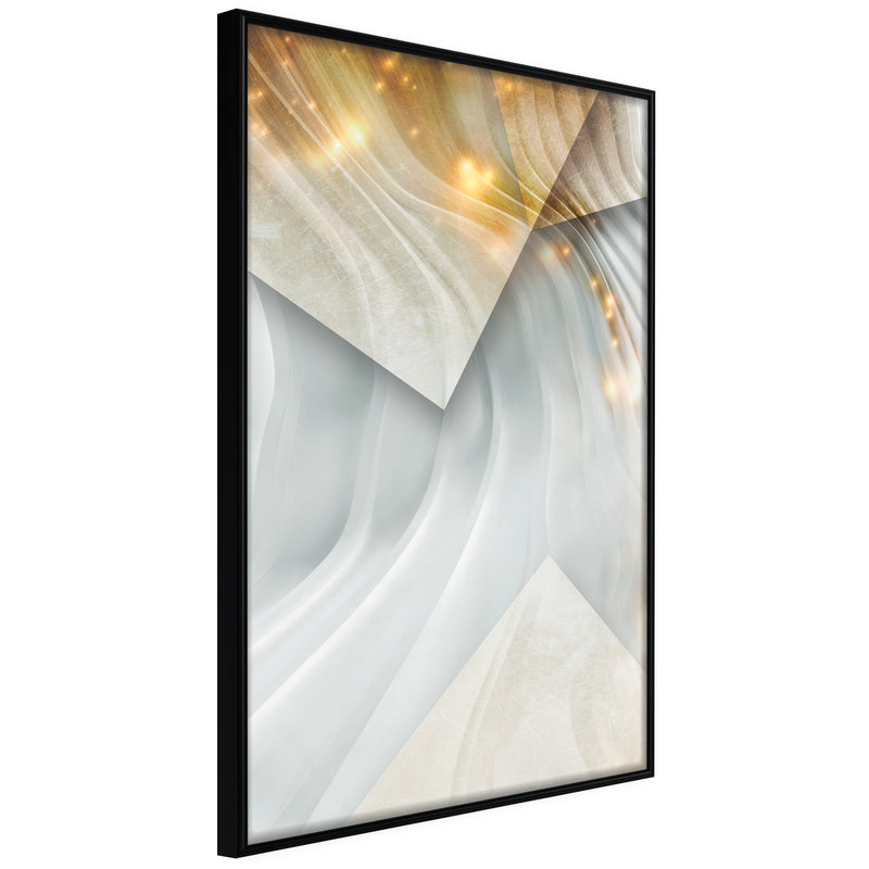 Poster - Wavy Surface  - zwart