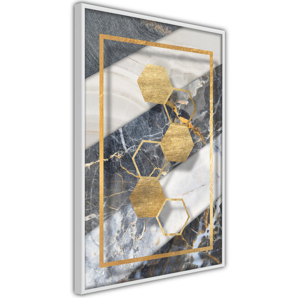 Poster - Marble Composition III  - wit