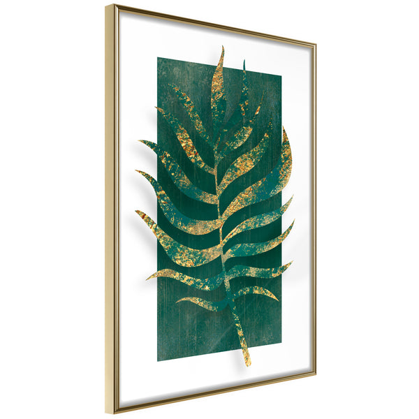 Poster - Gilded Palm Leaf  - goud