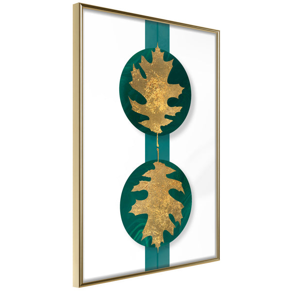 Poster - Gilded Oak Leaves  - goud