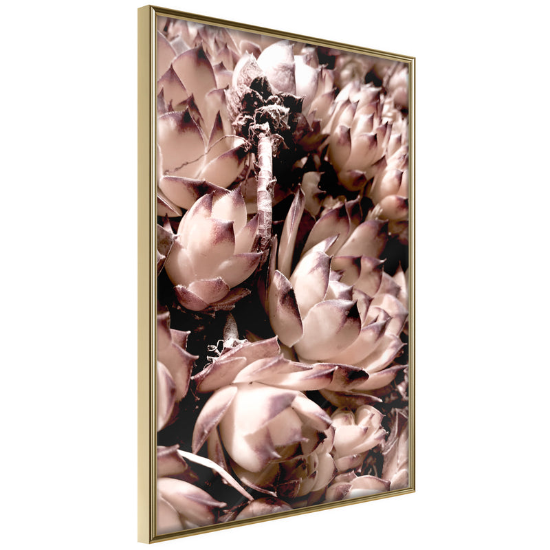Poster - Autumnal Flowers  - goud