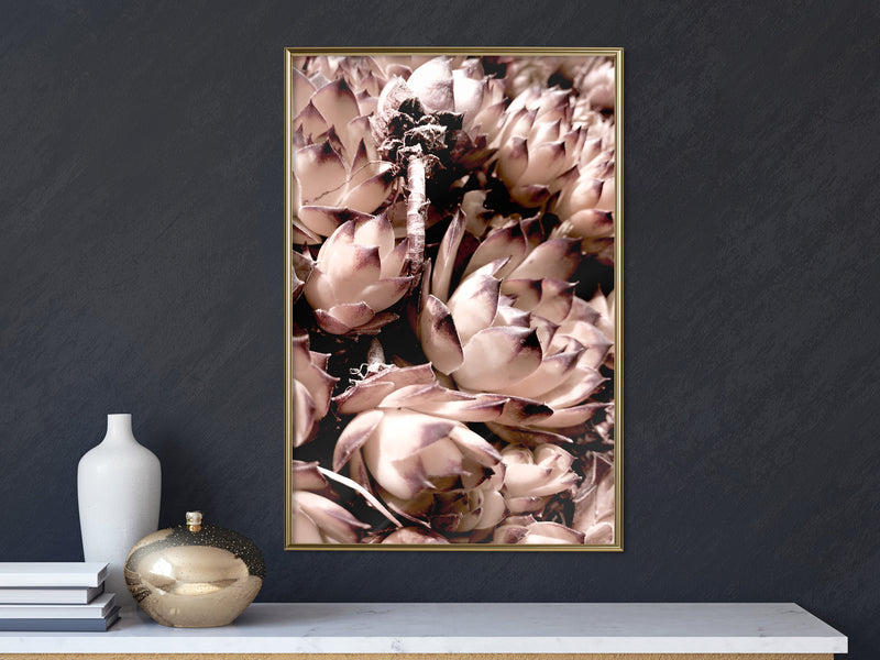 Poster - Autumnal Flowers  - goud