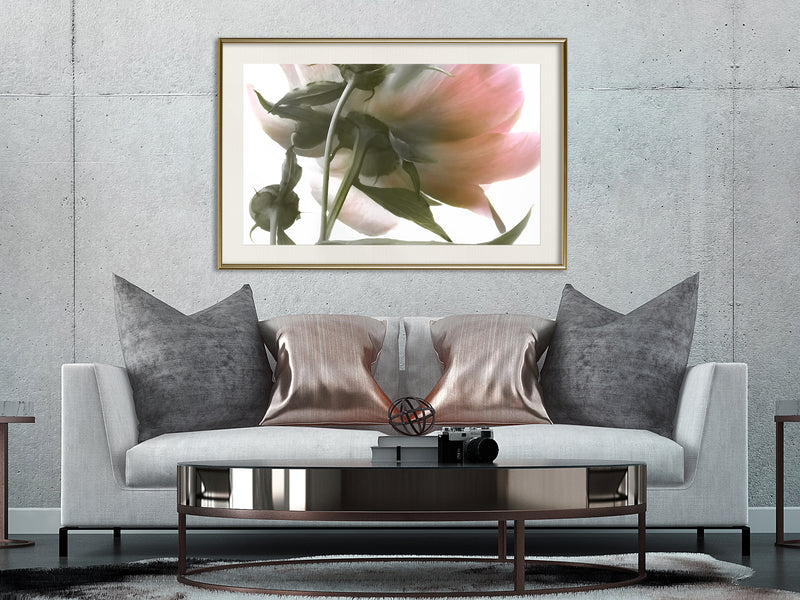 Poster - Under the Flower  - goud passepartout