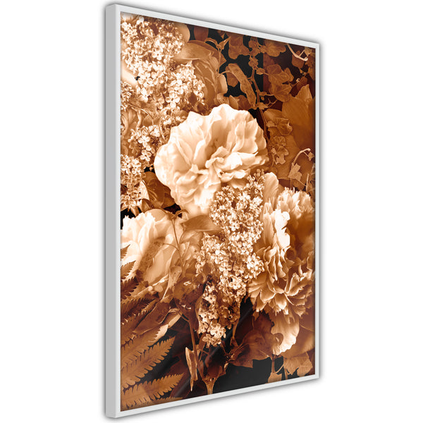 Poster - Bouquet in Sepia  - wit