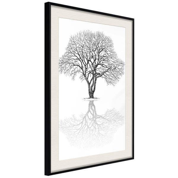 Poster - Roots or Treetop?  - zwart passepartout