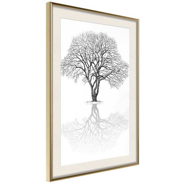 Poster - Roots or Treetop?  - goud passepartout