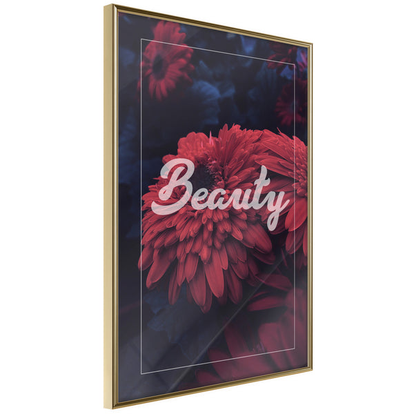 Poster - Beauty of the Flowers  - goud