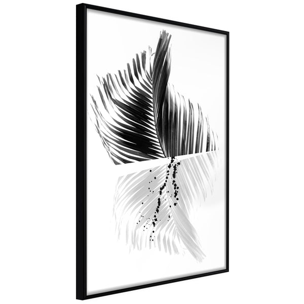 Poster - Abstract Feather  - zwart