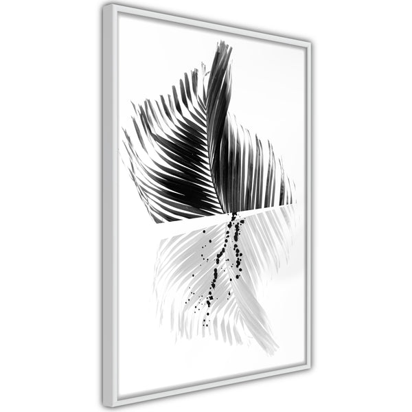 Poster - Abstract Feather  - wit