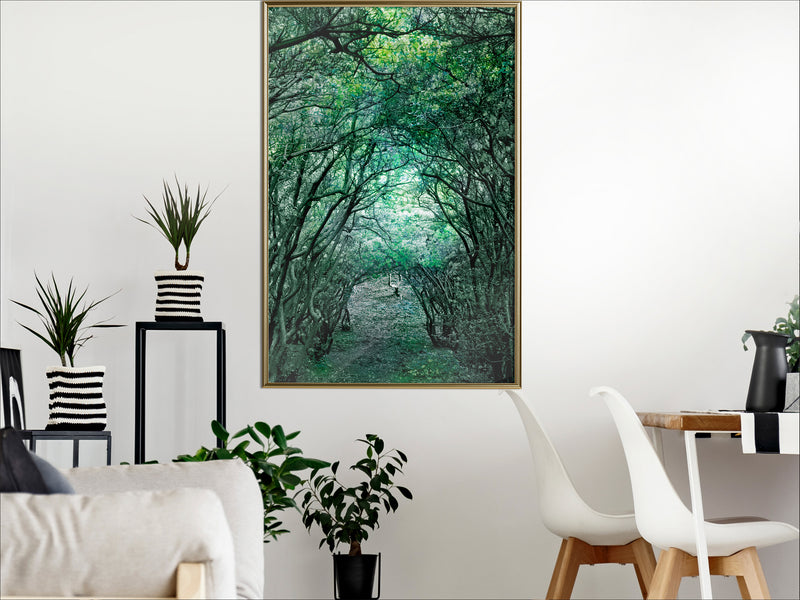 Poster - Tree Tunnel  - goud