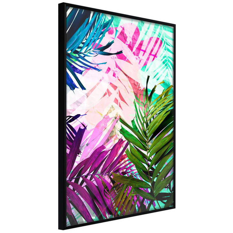 Poster - Vibrant Jungle  - zwart