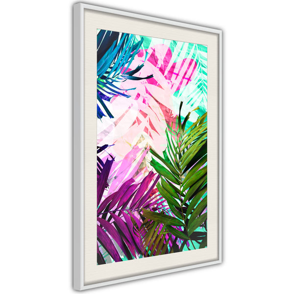 Poster - Vibrant Jungle  - wit passepartout