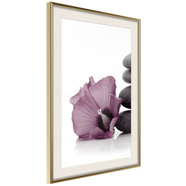 Poster - Violet Harmony  - goud passepartout