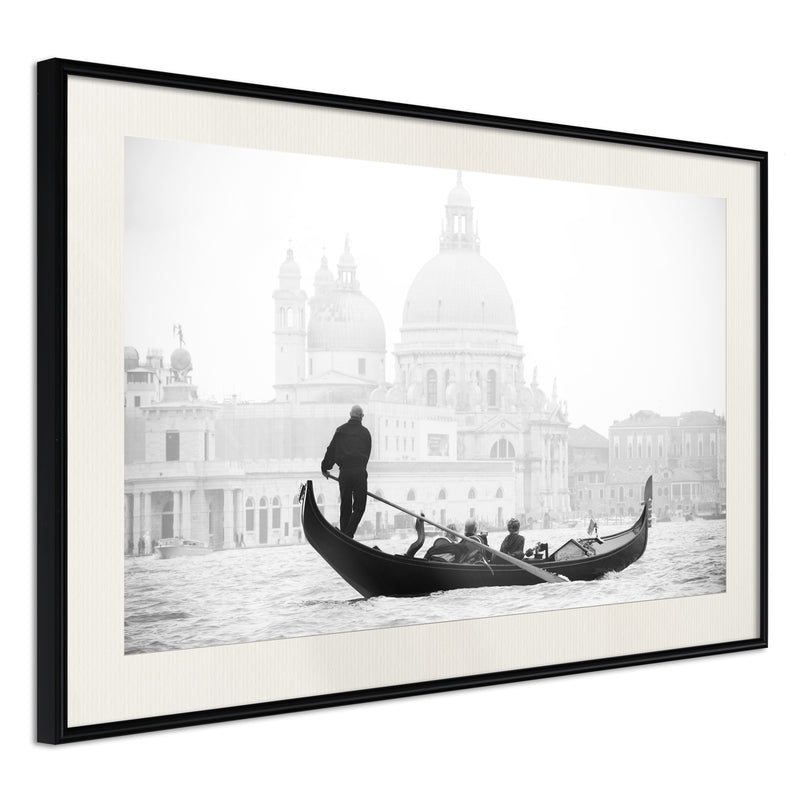 Poster - Symbols of Venice  - zwart passepartout