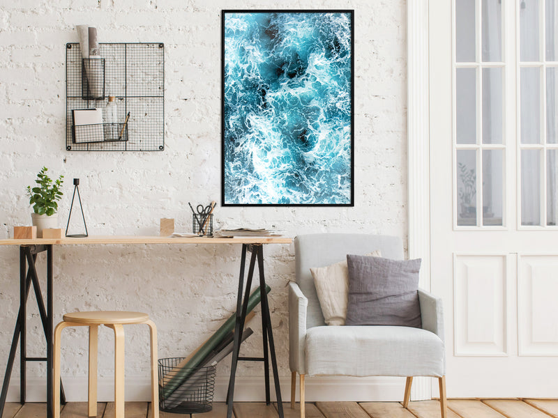 Poster - Sea Foam  - zwart