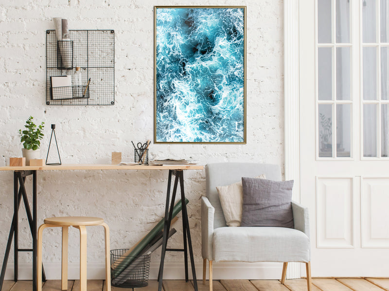 Poster - Sea Foam  - goud