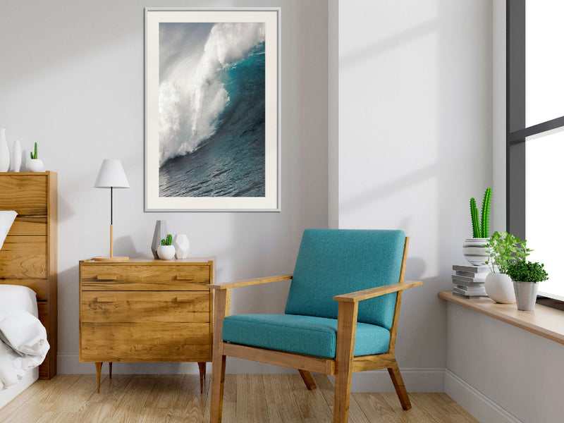 Poster - Power of the Ocean  - wit passepartout