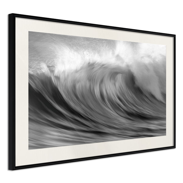 Poster - Big Wave  - zwart passepartout