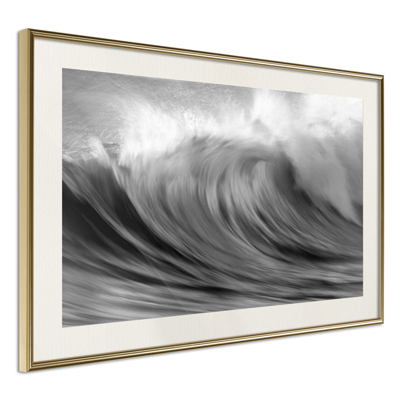 Poster - Big Wave  - goud passepartout