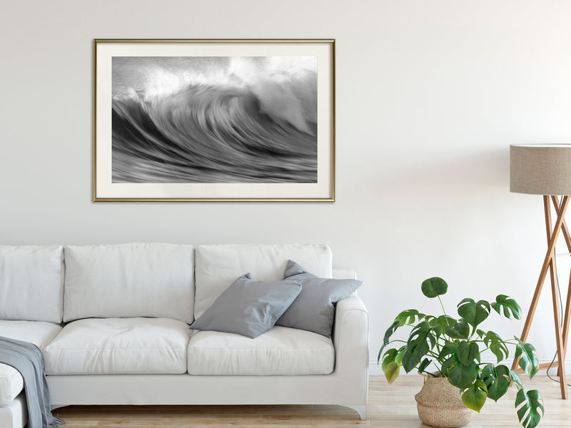 Poster - Big Wave  - goud passepartout