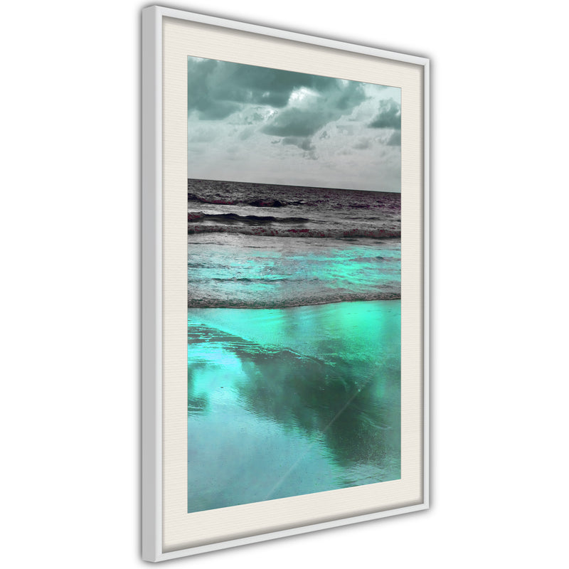 Poster - Iridescent Sea  - wit passepartout