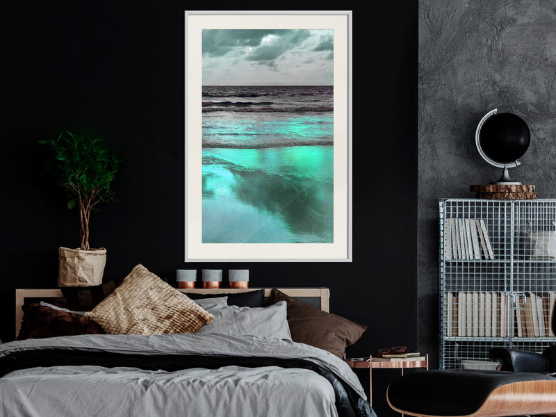 Poster - Iridescent Sea  - wit passepartout