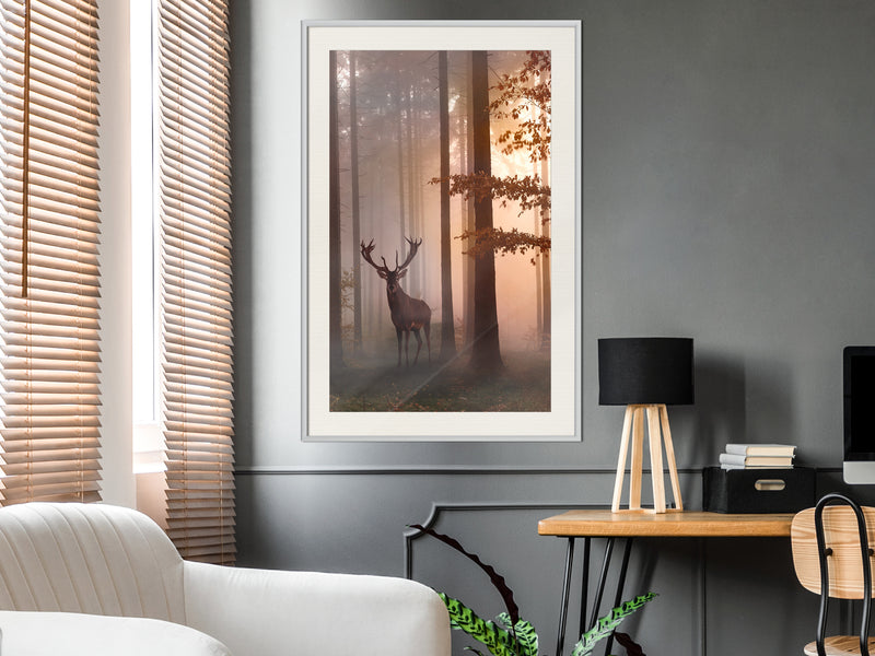 Poster - Forest Seclusion  - wit passepartout