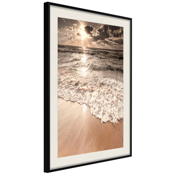 Poster - Beach of Memories  - zwart passepartout