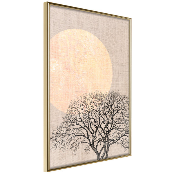 Poster - Tree in the Morning  - goud