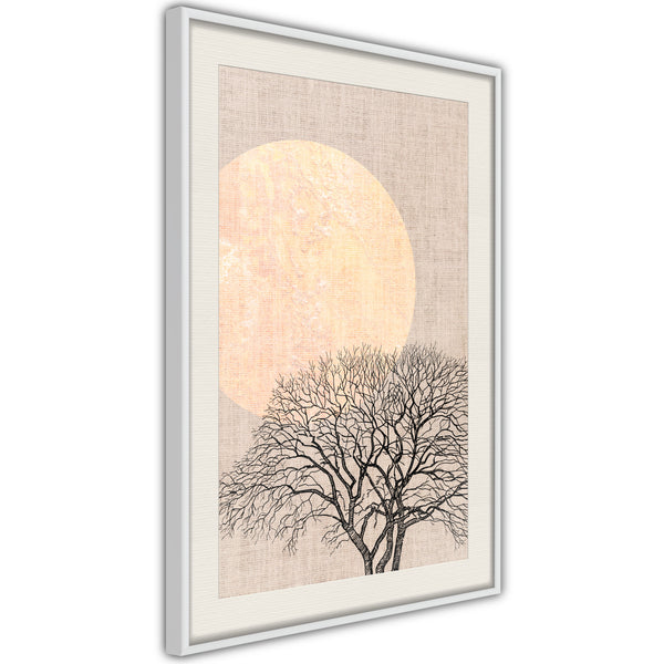 Poster - Tree in the Morning  - wit passepartout