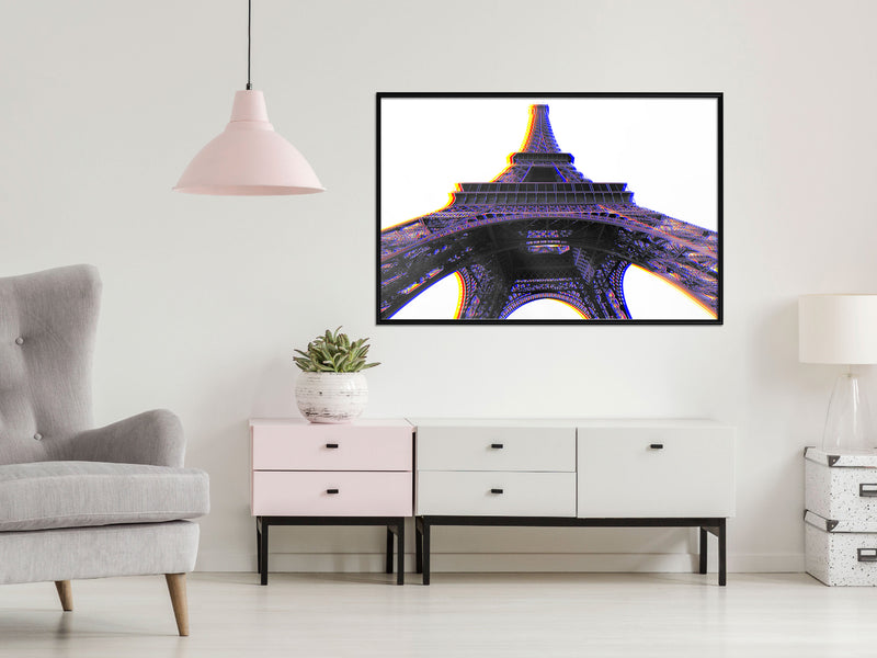 Poster - Symbol of Paris (Purple)  - zwart