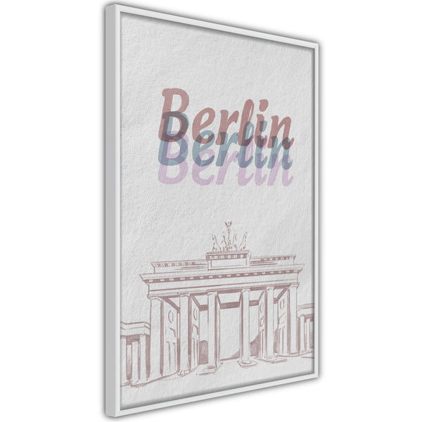 Poster - Pastel Berlin  - wit