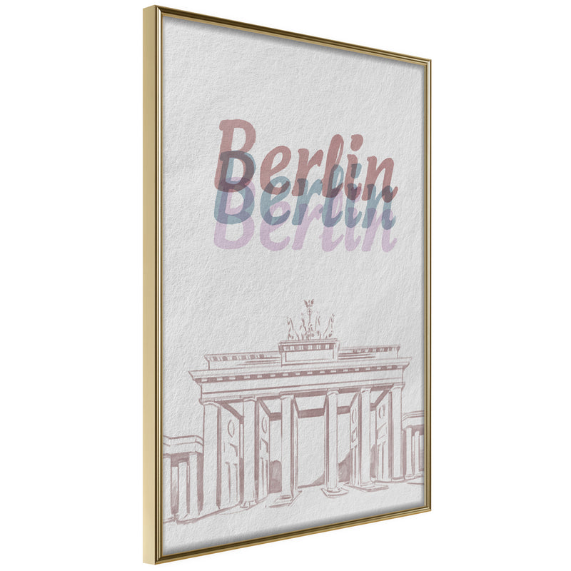 Poster - Pastel Berlin  - goud