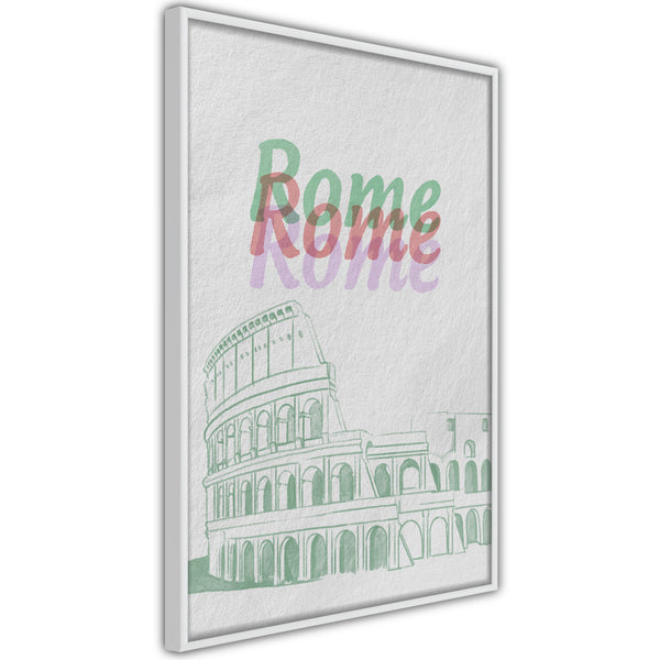 Poster - Pastel Rome  - wit