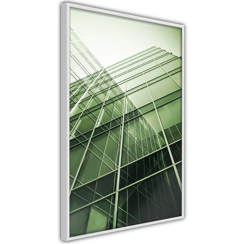 Poster - Steel and Glass (Green)  - wit