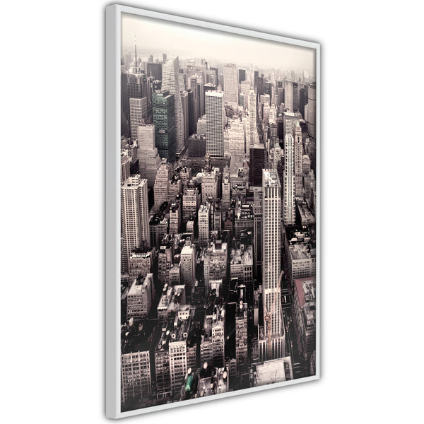 Poster - New York from a Bird's Eye View  - wit
