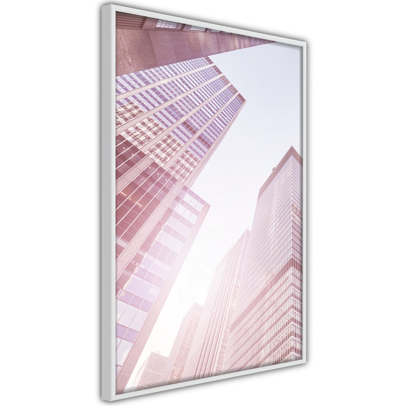Poster - Steel and Glass (Pink)  - wit