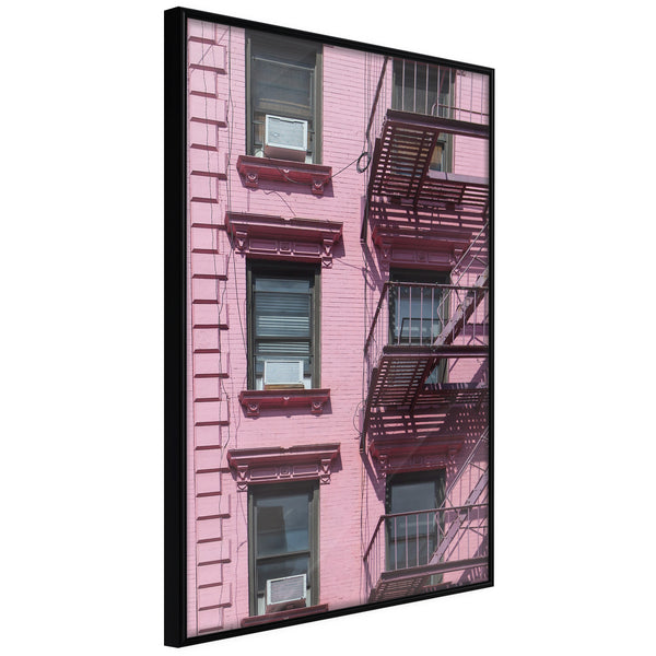 Poster - Pink Facade  - zwart