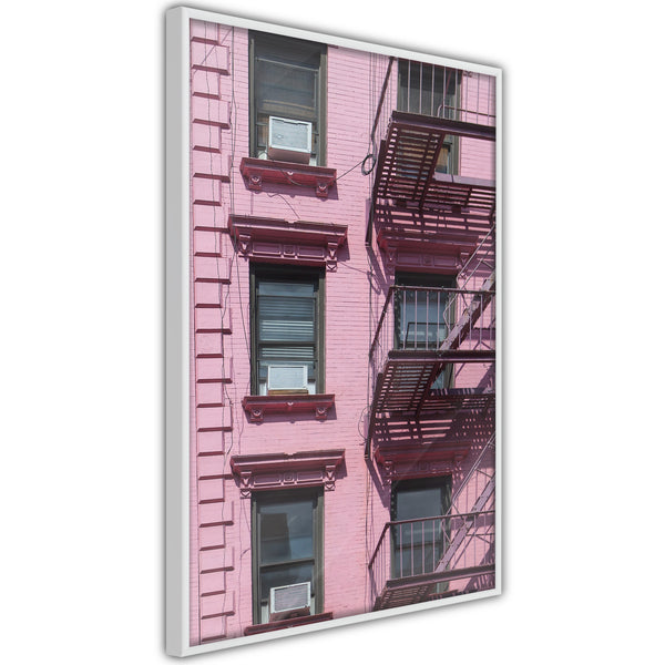 Poster - Pink Facade  - wit