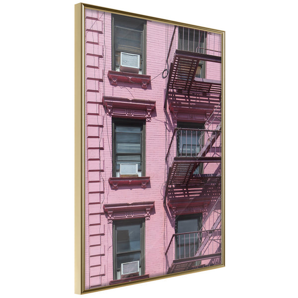 Poster - Pink Facade  - goud