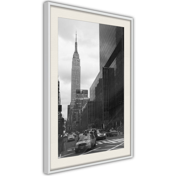 Poster - Empire State Building  - wit passepartout